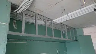 как сделать короб из потолочного профиля (CD). Gypsum board install.
