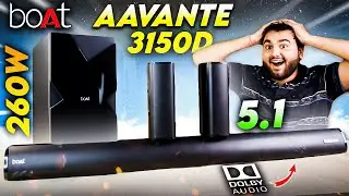 5.1 DOLBY AUDIO Soundbar at ₹8000/- 🤯 BOAT Aavante 3150D / 3100D 260W⚡️