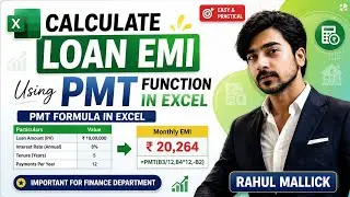 How to Calculate Loan EMI Using PMT Function in Excel || How to use PMT Formula in Excel