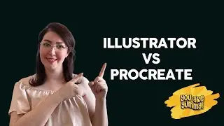 Warp text design in ILLUSTRATOR vs PROCREATE/ wavy text