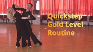 Quickstep Basic (Gold Level) Choreography | Rumba Cross, Quarter Turn to Wing Position