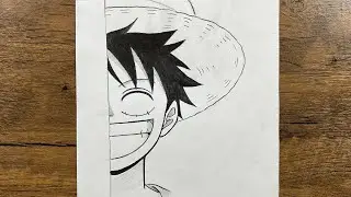 How to draw luffy from one piece step-by-step | easy anime drawing tutorial