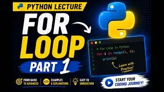 Python For Loop 🔥 | Part 1 | Complete Beginner Guide + Examples & Practice Questions 🐍