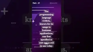 What is Programming language COBOL..? #shorts #coding #programming #factoftheday