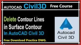 How To Delete Extra Contour Lines From Surface In AutoCAD Civil 3d | Surface Creation In Civil 3d