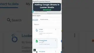 Adding Google Sheets Data in Looker Studio