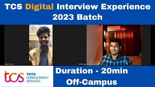 TCS Interview for Freshers || TCS Digital Interview Eperience 2023 || TCS NQT || TCS Onboarding