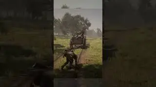 Horse accidentally land into the wagon | Red Dead Redemption 2