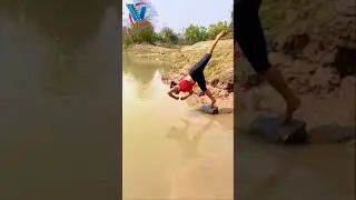 Side Flip in Pond 