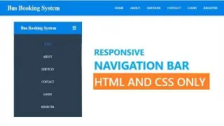 How to Create Responsive Navigation Bar using HTML and CSS