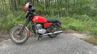 Двигатель Ява (Jawa) 350/638 тест 20.07.2023 после ремонта (г. Череповец, Вологодская область)