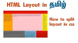 HTML layout in tamil | HTML tutorial for beginners in tamil | div tag float left