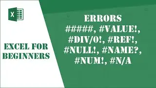 Excel Tutorial 16 - Errors #####, 