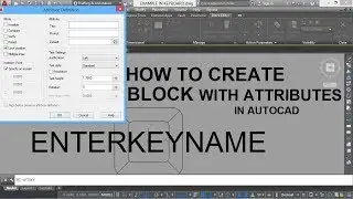 018 (DRAW TOOL) (ATTDEF) ATTRIBUTE DEFINITION COMMAND. HOW TO CREATE BLOCK WITH ATTRIBUTES