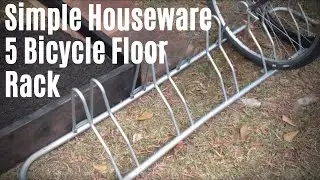 Simple Houseware 5 Bicycle Floor Rack Review and Setup - Ground Bike Mount
