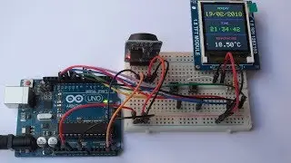 Arduino real time clock and temperature monitor with DS3231 and 1.8