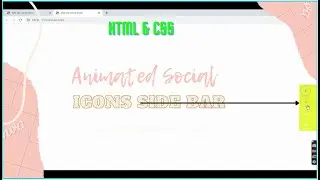 Animated Social Icons Bar  || HTML|| CSS
