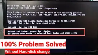 Reboot and select proper device  ||  or insert boot media in selected boot device and press a key.