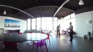 360 video: Testing the DJI Mavic inside our office