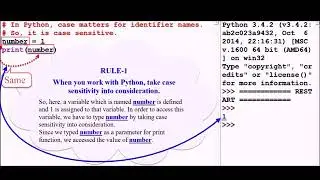 04-Identifier naming rules or variable naming rules  in python video 4
