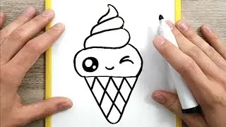 COME DISEGNARE UN GELATO ITALIANO KAWAII