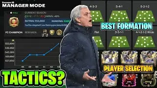 UPDATED MANAGER MODE TACTICS TO REACH FC CHAMPION🏆 [ FORMATION, PLAYER SELECTION ] - FC MOBILE‼️