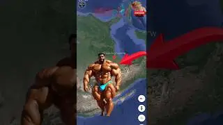 Body builder 💪 hand on wall found on google earth and google map #shorts #1k