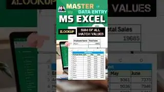 XLOOKUP | Get Total Sales from MULTIPLE Columns in Seconds! #excel #shortsvideo
