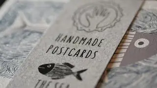 8 Screen Printed Handmade Postcards by Qual Albatroz