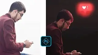 Photoshop Manipulation - Glowing Social Media Icon | Creative Photo Manipulation | Love Instagram