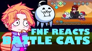 Friday Night Funkin' reacts to Battle Cats FULL WEEK - Early Access Demo | xKochanx | FNF REACTS