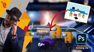 Speed Art for Among Us realistic Design in Photoshop 2020 - Wasim Shabana