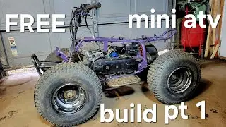 FREE mini atv build PART 1!! harbor freight motor swap?!?!? predator 212cc?