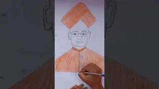 Dr. Sarvepalli Radhakrishnan easy sketch drawing for teachers day| #teachersday #shorts