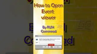How to open Event viewer by run command 