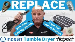 How to Replace a belt, bearing, capacitor & motor on Hotpoint, Indesit & Ariston tumble dryers