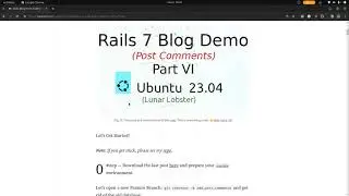 Rails Blog In VS Code - Post Comments