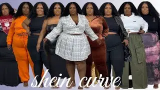 Homecoming Shopping! SHEIN CURVE (Plus Size 4X Try-On) Fall/Autumn Haul | Sets -- Tops -- Jackets +