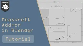 2D drawing layout style in Blender using measureit Part 1