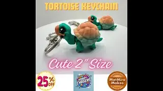 Introducing the Cute Tortoise Keychain – 3D Printed Mini Tortoise