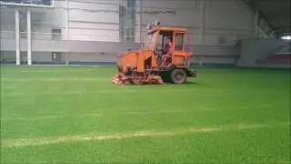 Работы по замене газона в манеже 