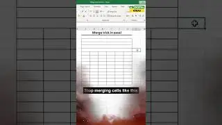 How to Merge Cells in Excel Using Shortcut Key | Use shortcut to merge cell in Excel 