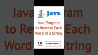 Java Program to Reverse Each word of String 
