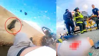 BIKER GOES DOWN HARD | EPIC & CRAZY MOTORCYCLE MOMENTS 2024 - BEST OF WEEK #53