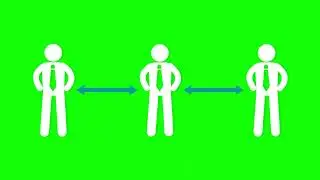 Business peoples in team icon green screen | animated icon green screen