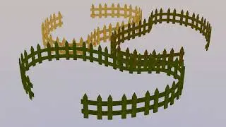 Blender 4.2.3 LTS Wood Fence
