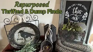 Dump Finds Upcycled | Thrift Flips Repurposed | Primitive DIY Home Decor | Trash To Treasure
