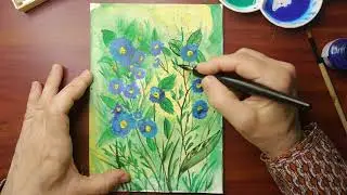 Интересная техника MIX // как рисовать