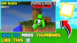 Minecraft Sky Block Thumbnail Tutorial