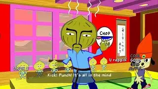 Parappa going crazy with master orion. (karate rap)